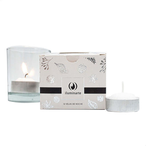 Velas De Noche Blancas 1 Cubo X12 Unidades Neutra 0