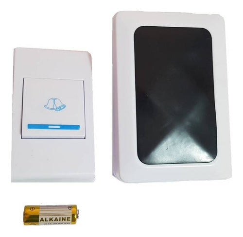 Generic Wireless Doorbell with Double Button and 1 Battery-Operated Bell 4