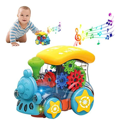 DMSBUY Musical Baby Toys, Crawling Train 0