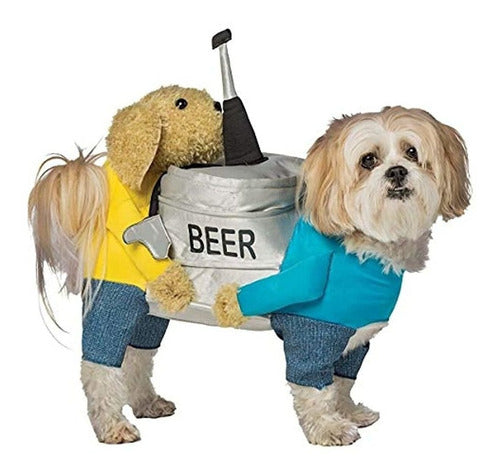 Rasta Imposta Perros Llevando Traje De Mascota Barril De Cerveza LXL 0