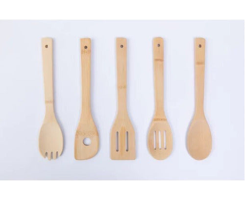 Set 5 Utensilios Cocina Bambú 30 Cm Bakers Secret 1