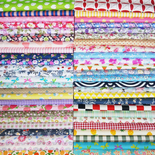 Misscrafts Cotton Fabric 20x20cm, 50 Pieces for Patchwork 0