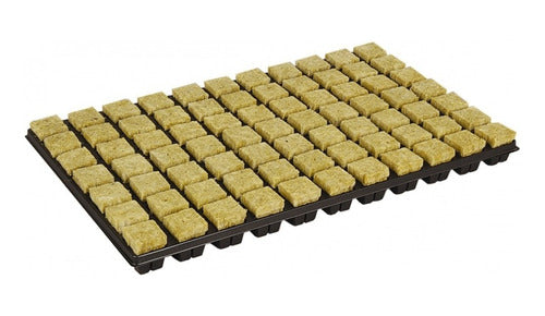 CANNABICOS UY Rockwool Tray 100 Pcs 25x25x40mm Clone & Seed Germination 0