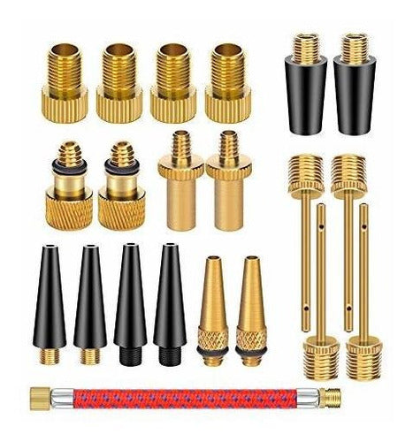 Mamakoi 21pcs Brass Presta Schrader Valve Adapter Tools Set 0