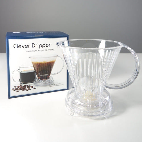 Suporte Coador Café Clever Transparente 500ml + 100 Filtros 1