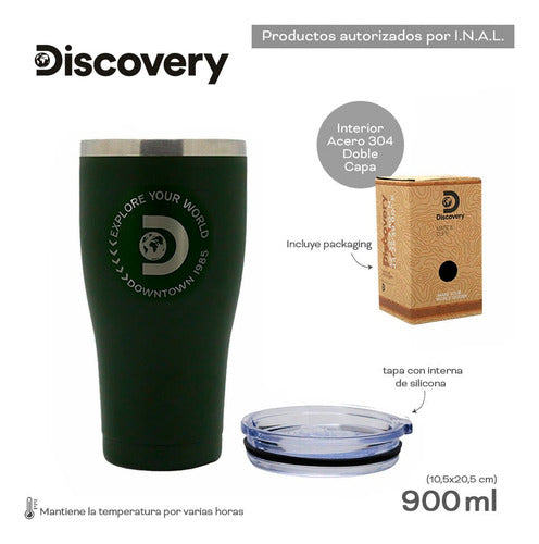 Discovery 900ml Thermal Tumbler Unisex Double Stainless Steel 8
