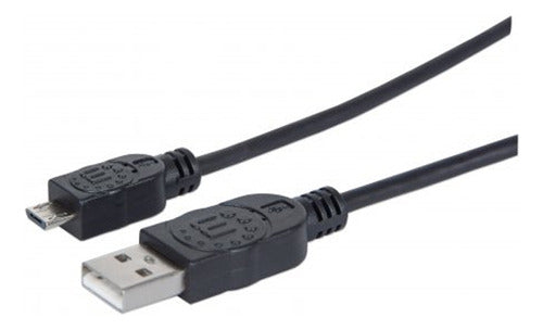 Manhattan USB 2.0 A to Micro B Male/Male Cable 1.0 Mts 0