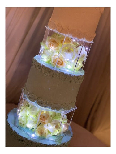 Acrylic Hexagonal Cake Stand for 30cm Diameter Cakes, 15cm Height 5
