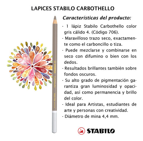 Stabilo Carbothello Pastel Pencil Warm Grey 4 1