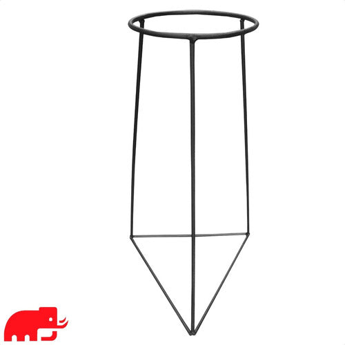 Mamut Triangular Iron Planter with Paris Pot 50cm 1