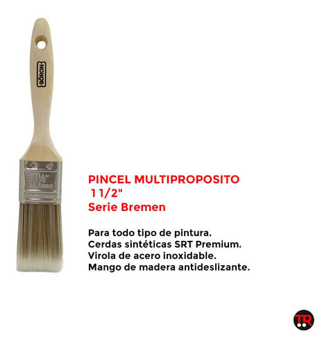Paintbrush 1 1/2" Bremen Series Boron Wood Handle 2