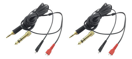 2 Cabos De Áudio De Substituição Para Sennheiser Hd25 Hd560 0