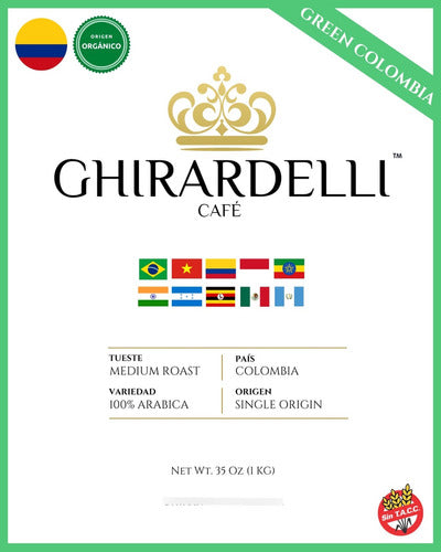 Ghirardelli Café Café Tostado Orgánico Colombia 3 Kg, Sin Tacc Sin Azúcar 4