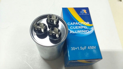 JR Dual Capacitor 30 Mf + 1.5 Mf X 450V 1