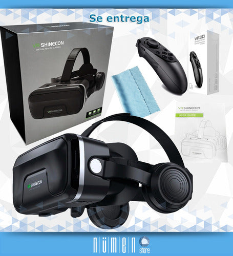 Professional Virtual Reality VR Headset + Sound + Joystick 8