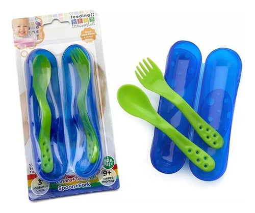 Baby Innovation Spoon + Fork Set with Case 0