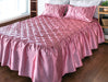 Quilted 2-Seat Satin Bedspread + 2 Filled Pillows 0