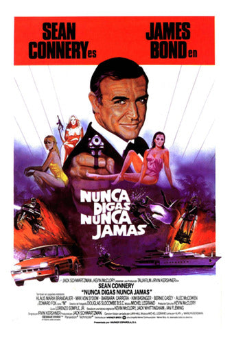 James Bond 007 Nunca Digas Nunca Jamás 1983  -lámina 45x30cm 0