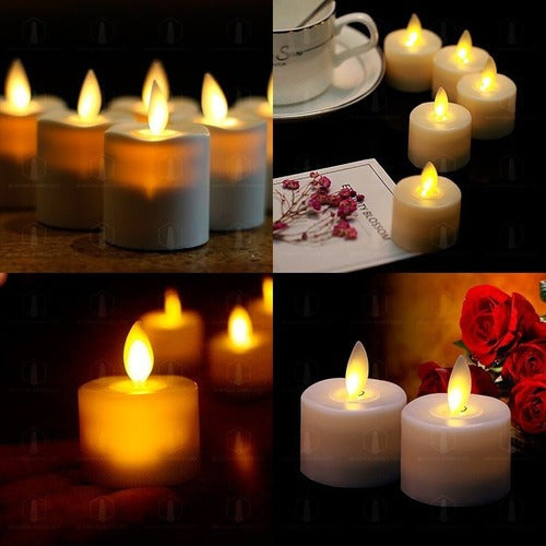 24 LED Candle with Warm Light and Batteries for Events Weddings Decor 2