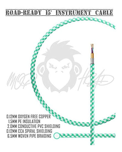 Mophead 15 Feet Double Insulated Guitar and Bass Cable 3