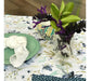 Nues Deco Reversible Stain-Resistant Individual Tablecloth in Blue Flowers 0