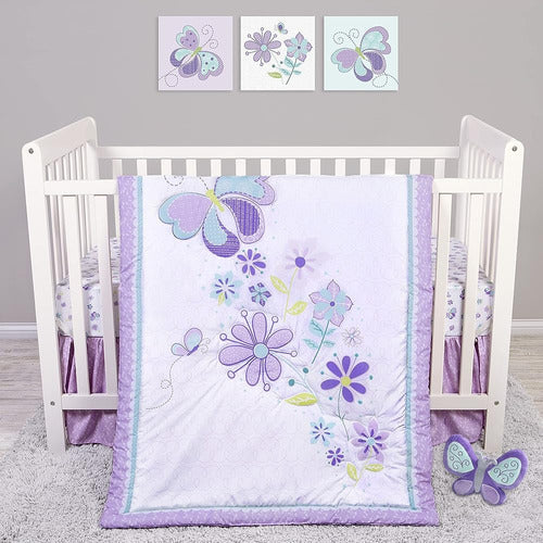 Sammy & Lou Butterfly Meadow 4-piece Baby Nursery Cutding Be 0