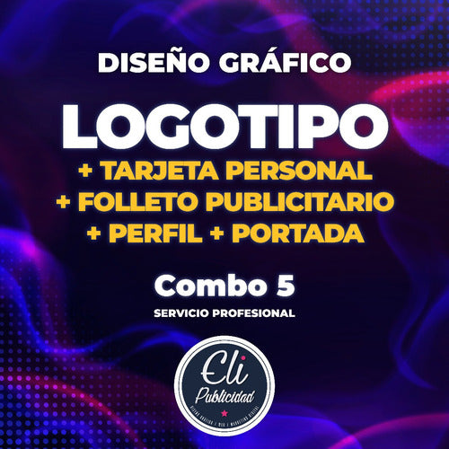 Combo 5 - Logotipo + Perfil + Portada + Tarjetas + Folleto 1