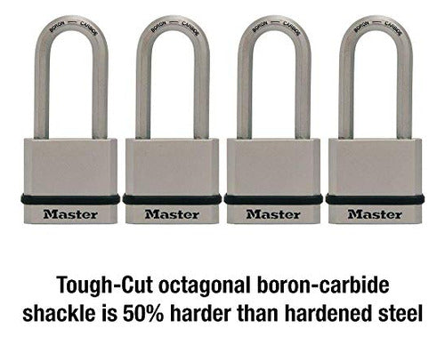 Master Lock Magnum Solid Steel Padlock 134 in Width M530XQLH Pack of 4 2