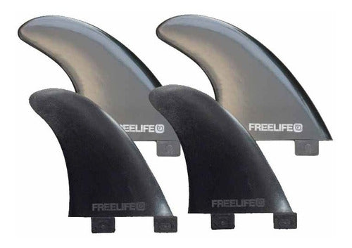 Freelife Quillas Quad Fins Fcs Plastico Quad M5 + Estabilizadores Q1 0