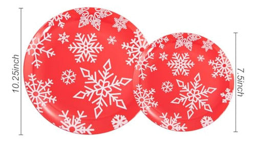 Noccur 60 Christmas Disposable Plates 1