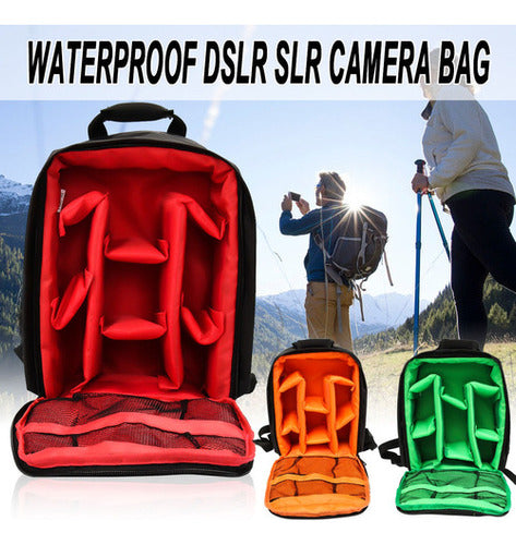 Dslr Camera Video Impermeable Mochila Bolsa De Hombro Caso P 1