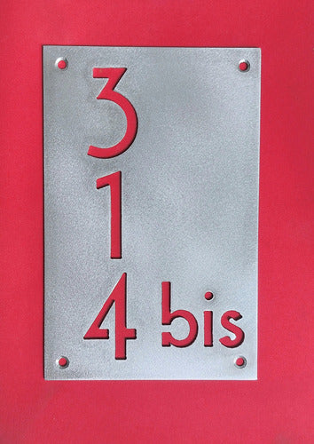 Numero De Puerta En Hierro De 23x15cm !!! Con Bis !! 2