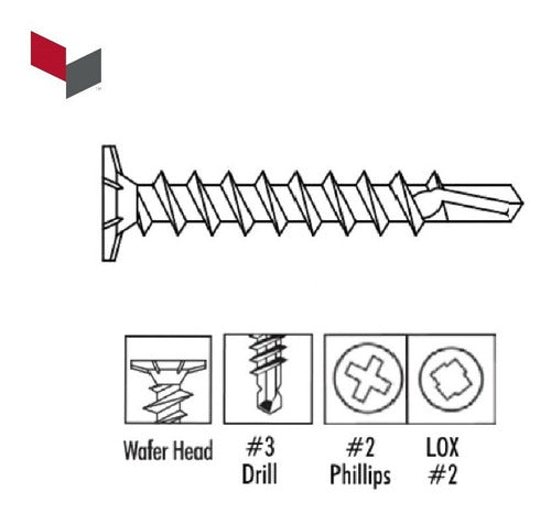 Tornillos T2 Epoxi Punta Mecha Placa Cementicia - Exterior 1