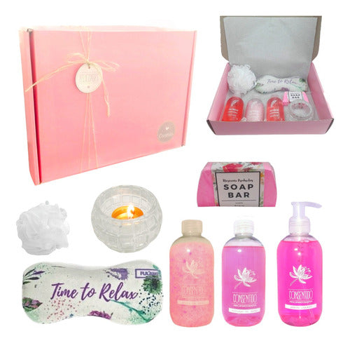 Zen Spa Roses Aroma Gift Box Business Set Nº1 - Aroma Caja Regalo Box Empresarial Zen Spa Rosas Kit Set N01