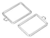 Rectangular Silver Frame Charms for Resin Crafting x 50pcs 0