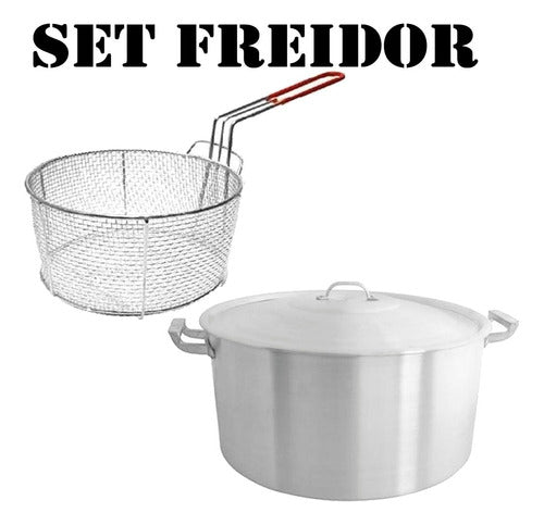 Gastronomic Aluminum Pot Set 24 cm + Fryer Basket 0