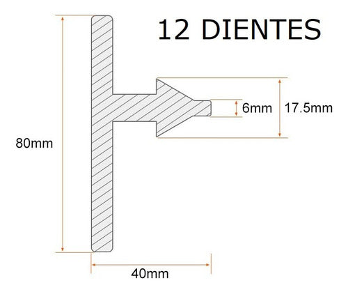 Llave Mandril 13mm 12 Dientes Taladro Maquina Percutora 2