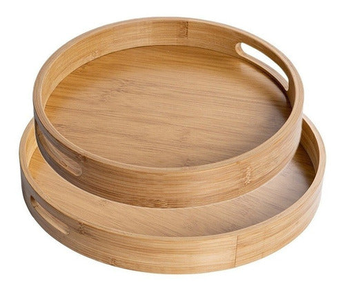 Master Sale Round Bamboo Tray 35cm 2