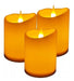 LED Pillar Candles with Moving Flame Effect Pack of 3 with Remote Control 0