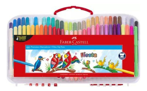 Faber-Castell Fiesta Markers Set of 60 in Gift Case 0
