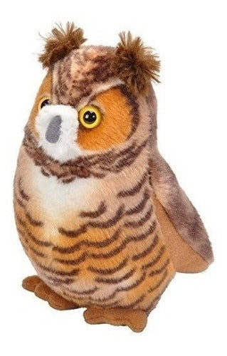 Wild Republic Great Horned Owl with Authentic Bird Sound Plush Toy 0