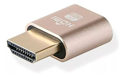 Gold HDMI Dummy Plug Riser for Video Card Mining 1