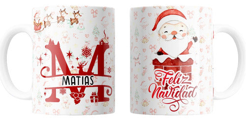 Diseños Navidad Tazas Alfabeto Diseño Sublimar Rojo #tn07 0