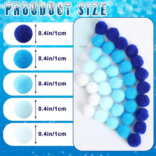 SEPGLITTER Blue Balls of 1cm for Decorations and Crafts 1