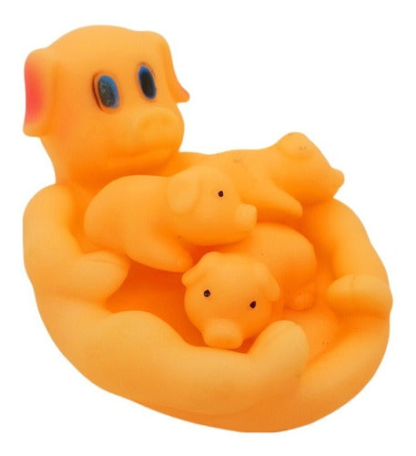 Animal Bath Family Squeaky Toy Set 5