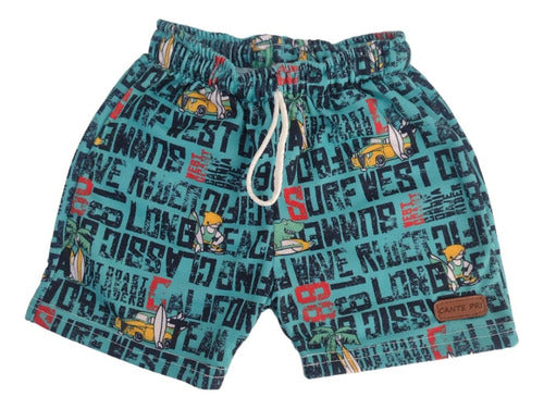 Rustic Cotton Surf Baby Shorts 0