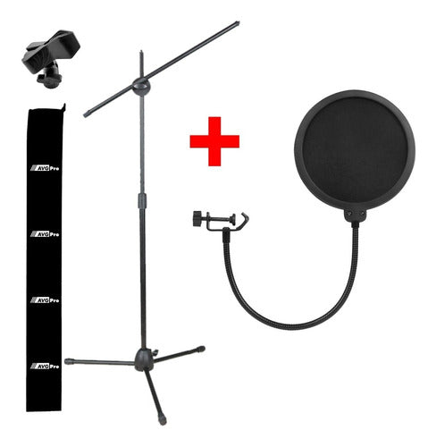 Avg Pro Combo Microphone Stand + Pop Filter L1+PS-1 0