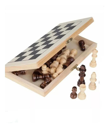 Small Bison Chess Set Wooden Board Pieces Board Games 2