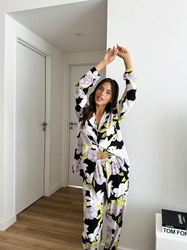Women's Soft Silk Fibrana Pajama Set 14