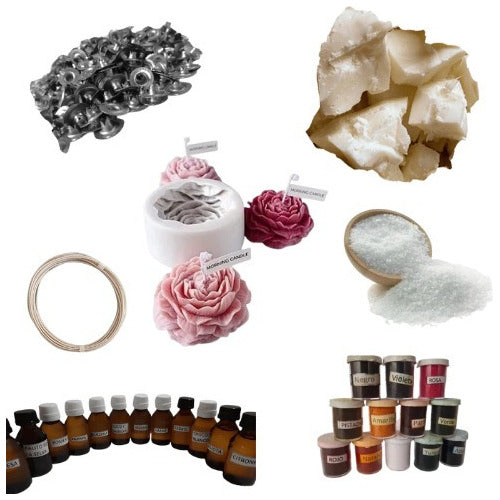 China Kit Emprendedor De Velas De Cera De Soja Flor Peonia 0